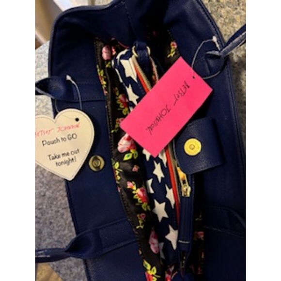 Betsey Johnson Bag in Bag Red, White and Navy BM18980 14 1/2 x 11 x 7 NWT *** - Picture 2 of 7